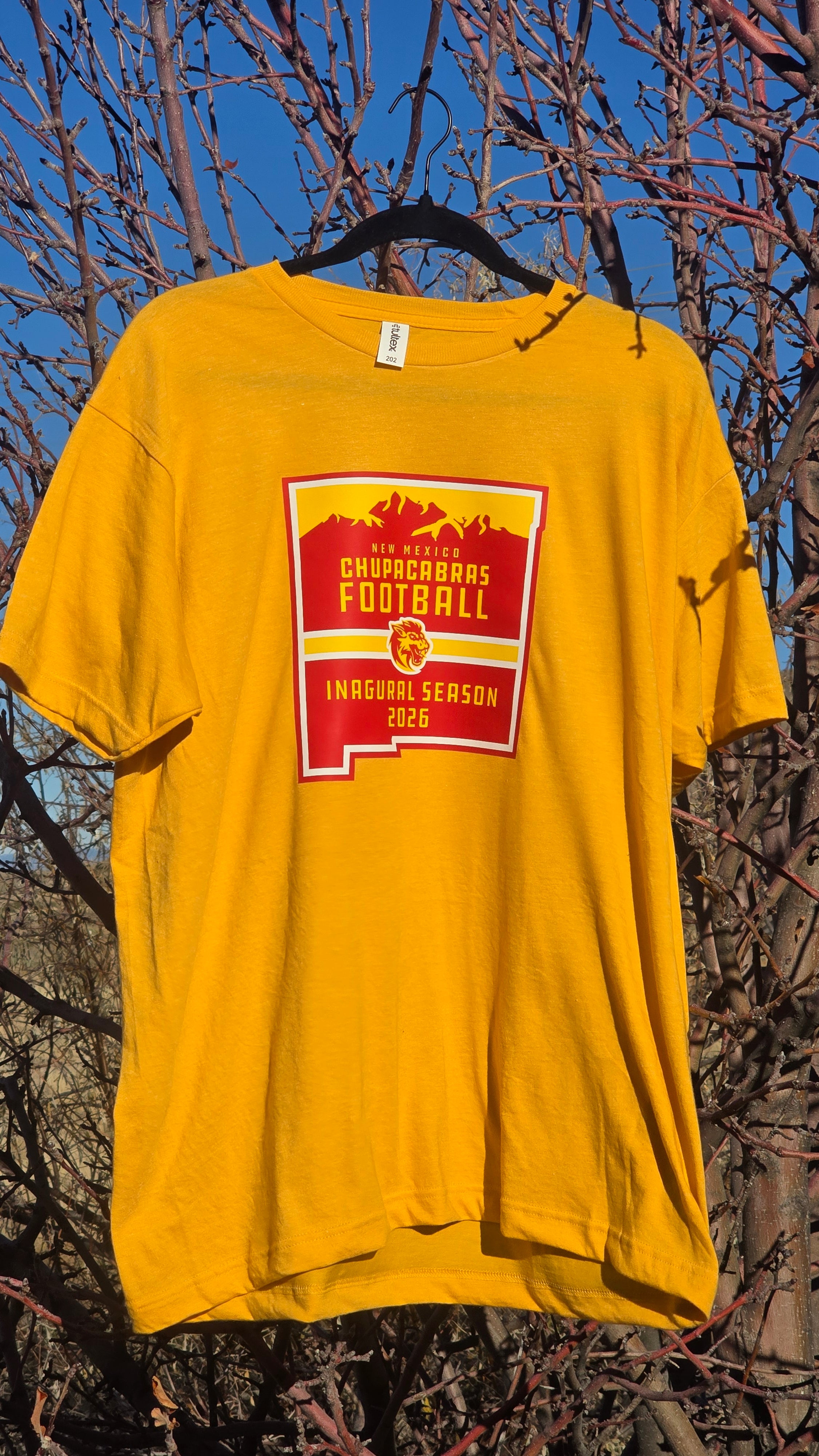 Inaugural Seasons Logo , Yellow Short Sleeve Shirt