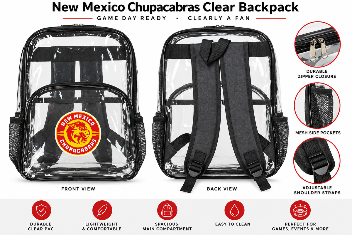 New Mexico Chupacabras Clear Game Day Backpack