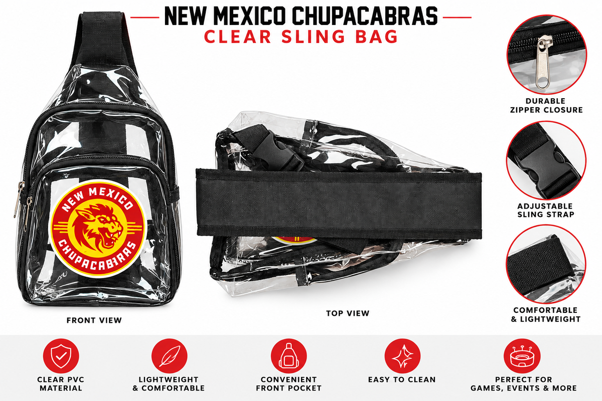 New Mexico Chupacabras Clear Game Day Sling Bag