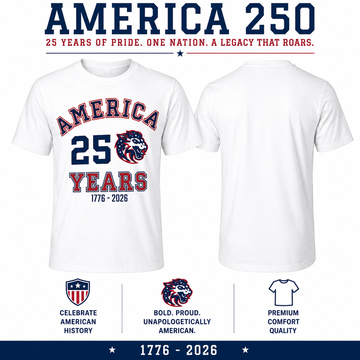 America 250 Patriotic T-Shirt
