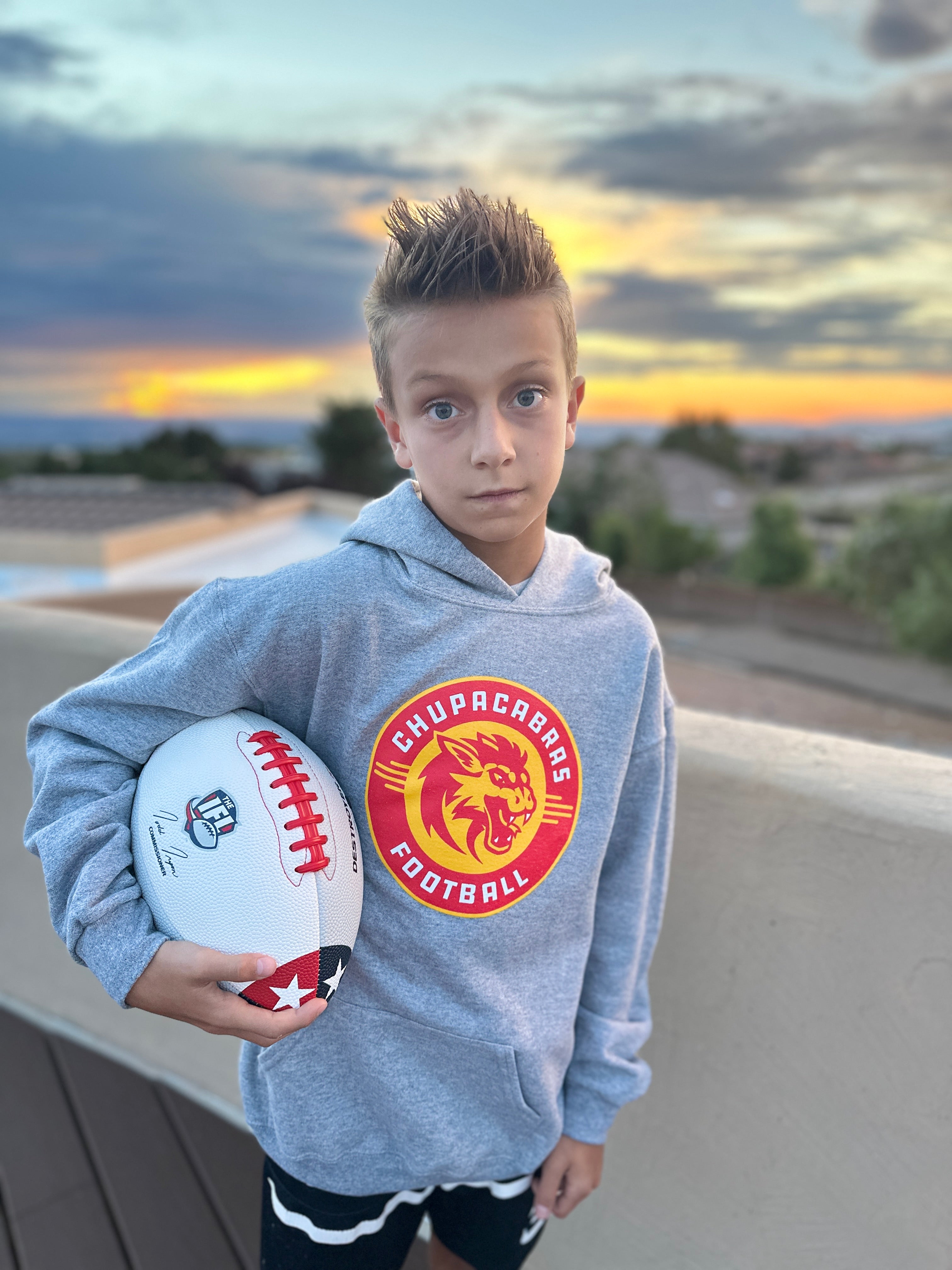 New Mexico Chupacabras Youth Hoodie Round Football Logo