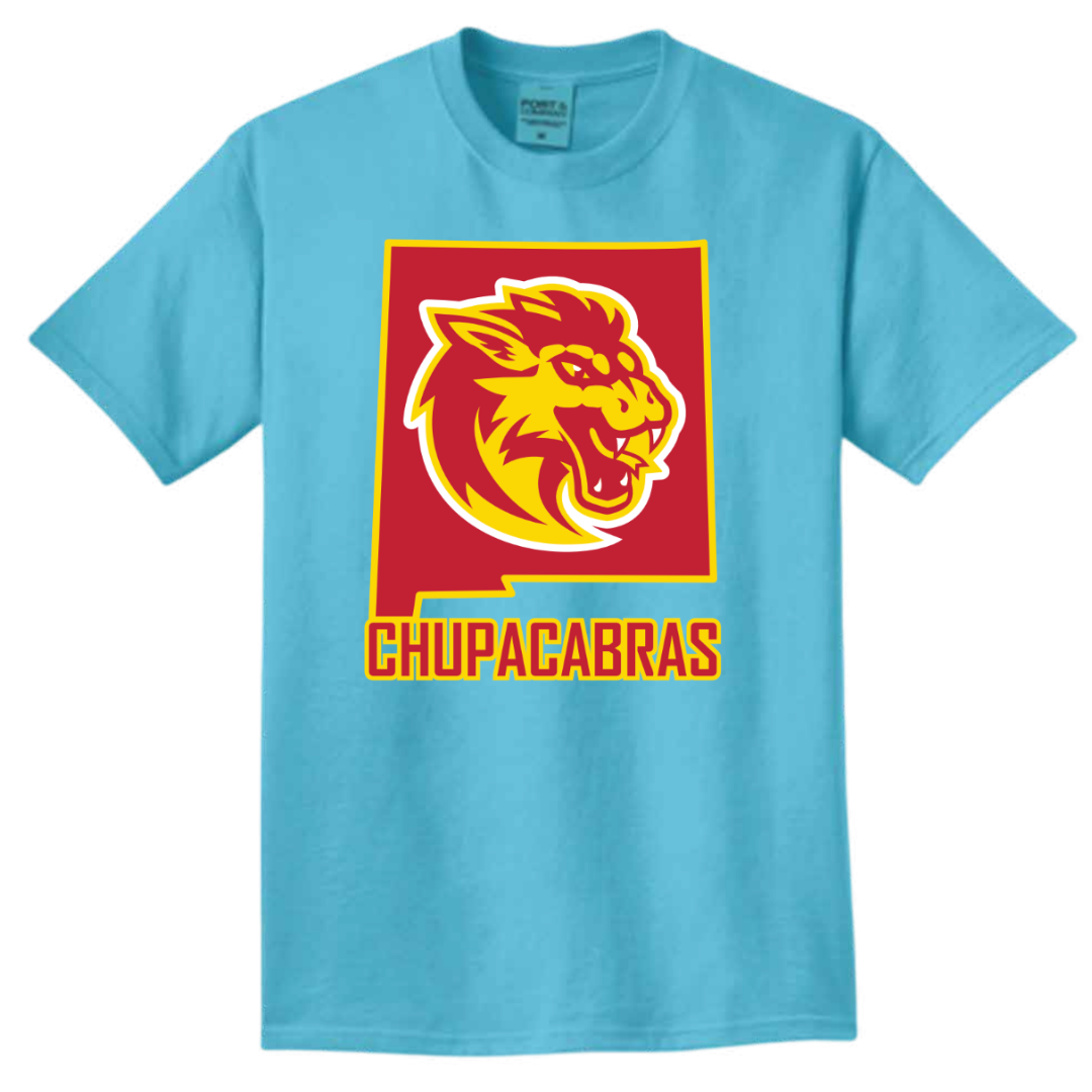Chupacabras Pride Football Tee – Light Blue