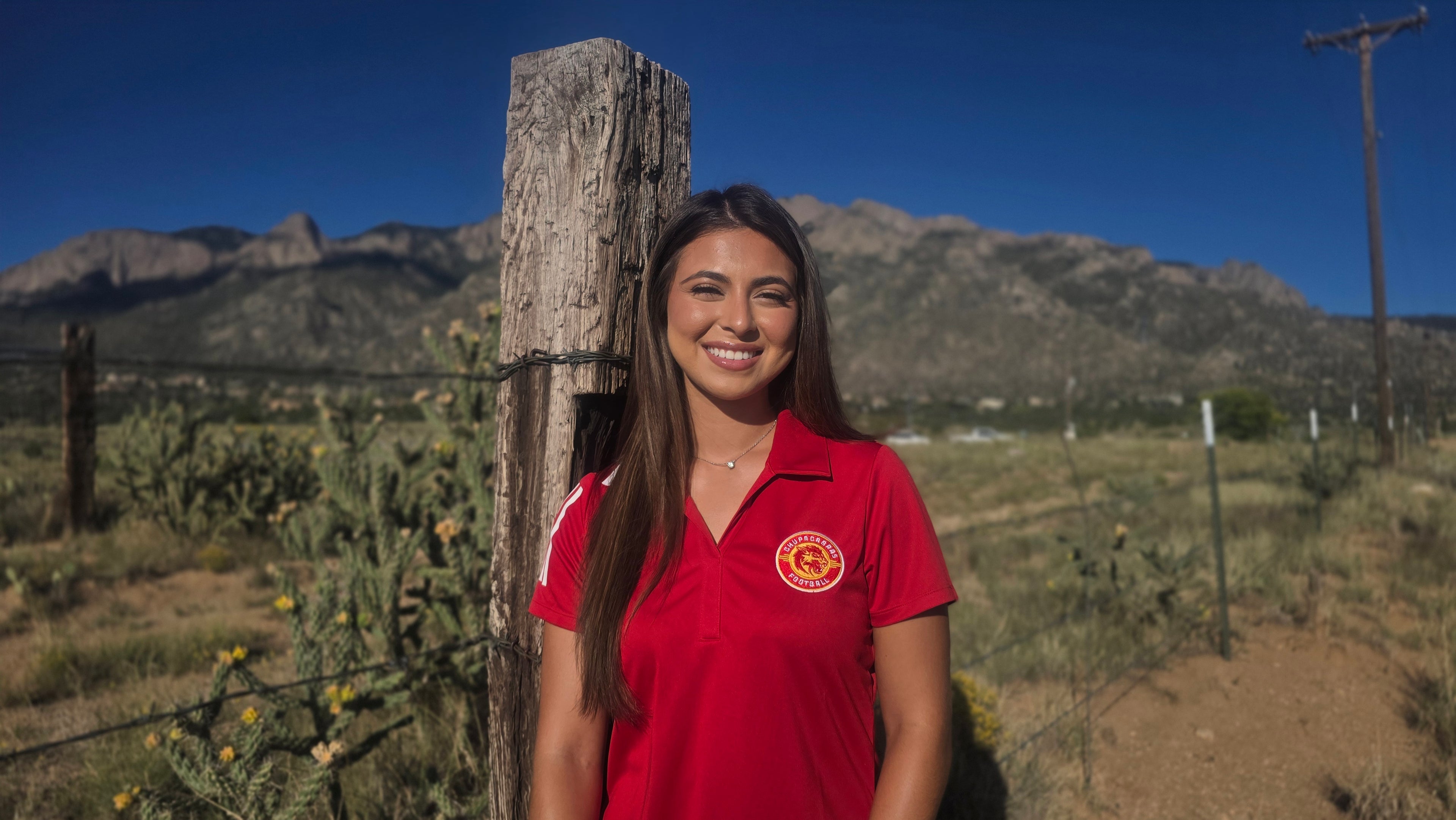 New Mexico Chupacabras Football Adidas Polo Women's Red